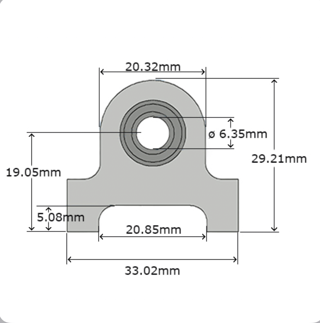 Pillow Block 6.35mm 14 Bore